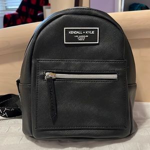 Kendall + Kylie mini backpack. Black with straps. Brand new